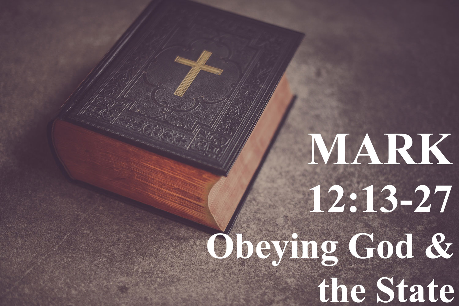 Audio: Obey God & the State, Mark 12:13-27 - Pastor Josh Miller