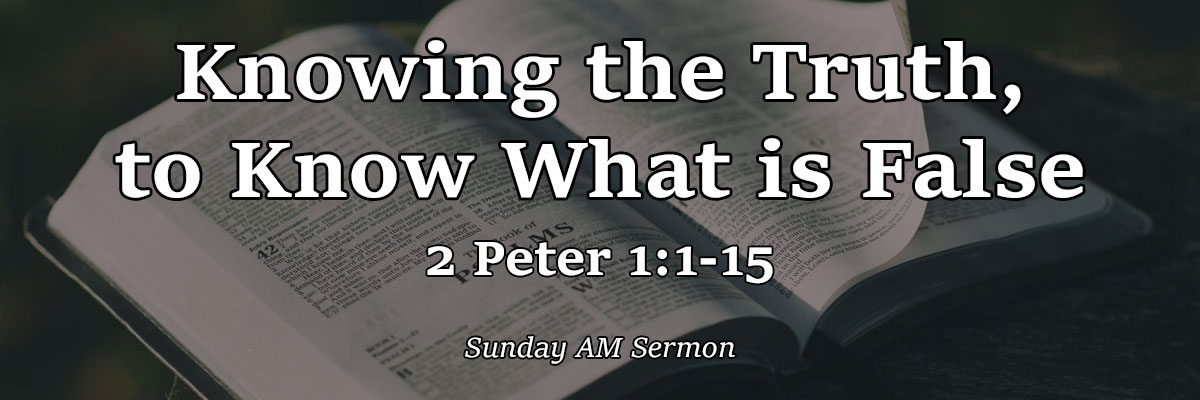 Knowing the Truth, to Know What is False, 2 Peter 1:1-15 - Brother Jonathan Riesco