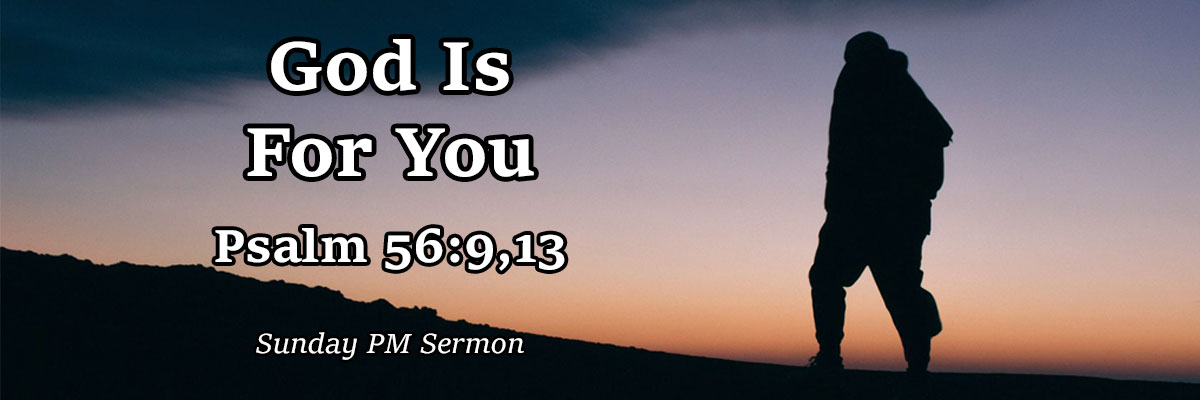 God Is For You, Psalm 56:9,13 - Brother Brian Evancho