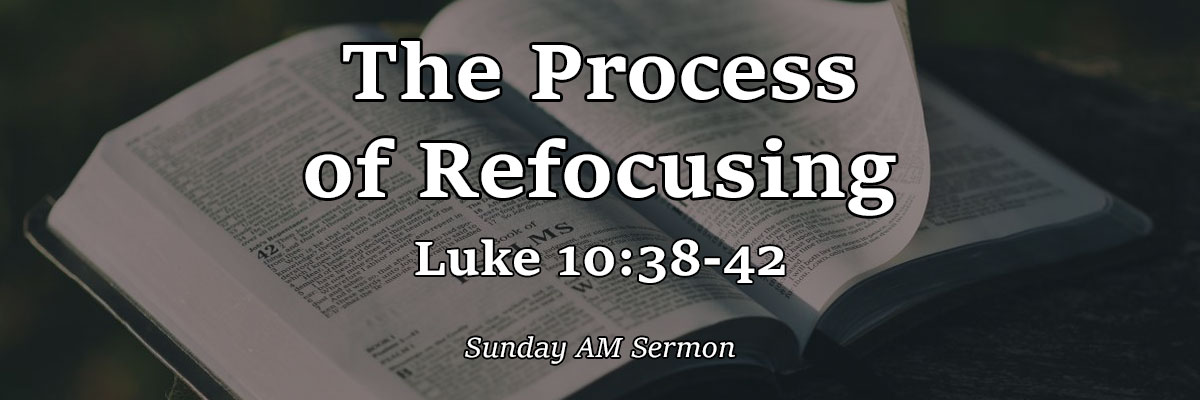 The Process of Refocusing, Luke 10:38-42 - Brother Adrian Burden